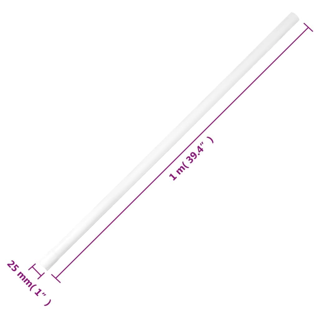 Goulottes de câble PVC blanc Ø25 mm 10 m, 10 pièces, fixation à vis, pour bureau salon cuisine, organise et protège câbles audio vidéo réseau USB multiprise