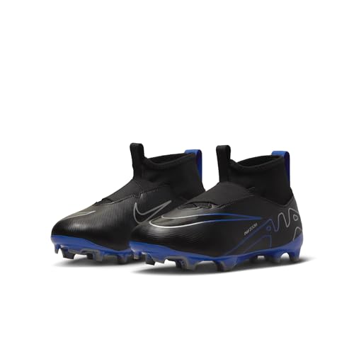 NIKE Jr Mercurial Superfly 9 Academy Black/Chrome-Hyper Roya, Zapatos de Gimnasia, Negro, 38 EU NIKE Jr Mercurial Superfly 9 Academy Black/Chrome-Hyper Roya, Zapatos de Gimnasia, Negro, 38 EU