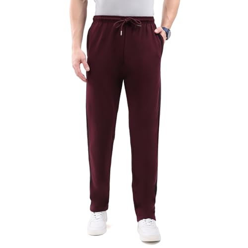 Image of Monte Carlo Men's Regular Fit Solid Track Pants | Drawstring Closure | Side Pocket Sports Lower | Comfortable & Stylish Lower for Men's