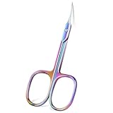 Ciseaux à cuticules extra fins pour manucure et pédicure, lame incurvée, pointe pointue précise, kit de toilettage pour nail art, rainblw