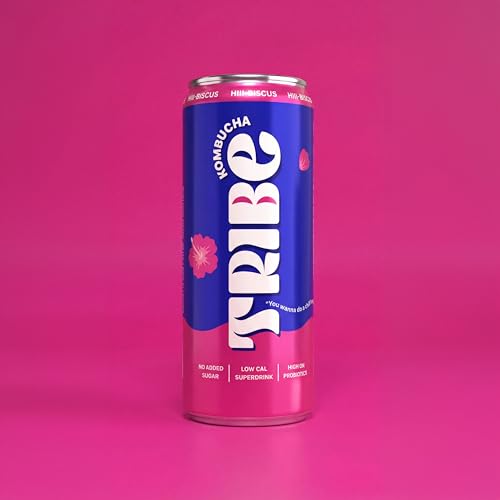 Image of Tribe Kombucha Probiotic Super Drink | Supports Gut Health | Gluten-Free | Naturally Fermented | Super Refreshing | Gut Friendly | Improves Blood Sugar | Antioxidant and Hydration | No Added Sugar | 250 ML X 6 (ZESTY GINGERADE + HIII BISCUS)