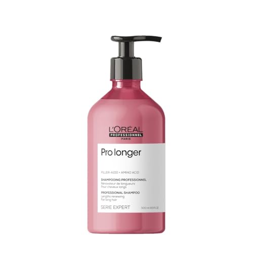 L'Oreal Professionnel, Champú Reparador para Pelo Largo con Puntas Finas, Pro Longer, 500 ml