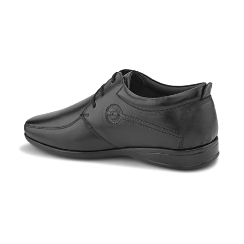 Image of Blue Leather By Centrino mens 4081 Blue Leather Men's Formal Shoes | Genuine Leather Upper with Cushioned Footbed | Sleek & Stylish Design for Office & Formal Wear Lace-up design | Durable Anti-Skid Sole