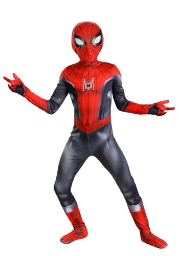 Boy's Marvel Spider-Man Zentai Suit Costume - Web-Slinging Hero Jumpsuit with Mask Medium