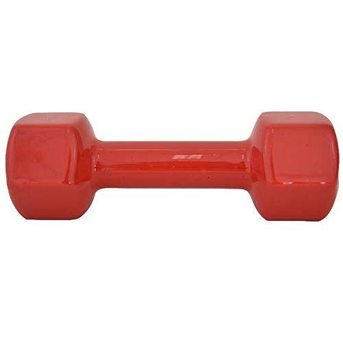 Par de Halter Sextavado em Vinil Ahead Sports 3kg Vermelho