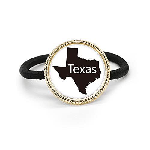 Diadema de Texas de metal plateado con goma de mapa de EE. UU.