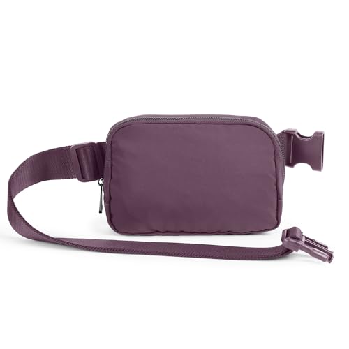 Image of ODODOS Unisex Mini Belt Bag with Adjustable Strap Small Fanny Pack for Workout Running Traveling Hiking, Plum