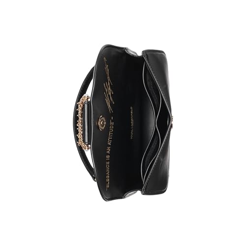 KARL LAGERFELD Paris Women's Jocelina Crossbody Bag, Black/Gold, One Size