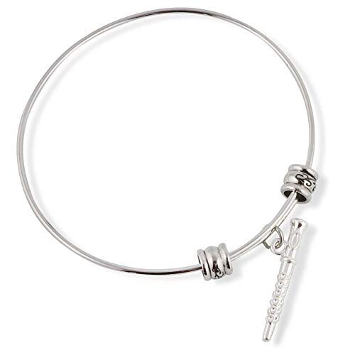Flute Bracelet | Bangle Jewelry Jewlry Gift for Men Women Decor Flutes Musician Teacher Student Orchestra Musical Wind Instrument fife