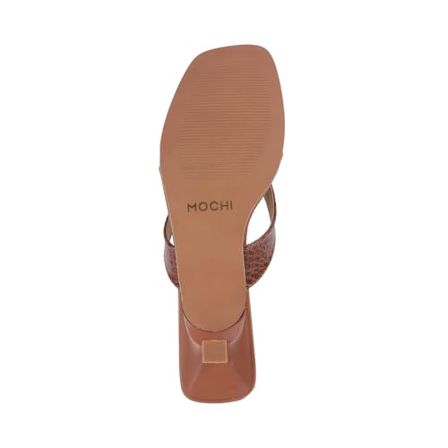 Image of Mochi Women Faux Leather Slip-on Heeled Sandal