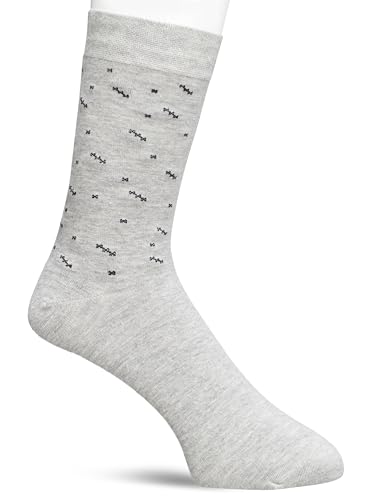 Amazon Brand - Symbol Men's Calf Length Cotton Formal/Casual Multicolored Free Size Socks (Pack of 3 Pairs)