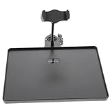 SUPVOX Soporte para micrófono con abrazadera en soporte de música, soporte para teléfono para micrófono, abrazadera de aleación en sala de chat para transmisión en vivo