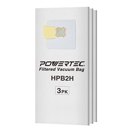 Image of POWERTEC 5-ply Vacuum Bags 3 Pack for AstroVac, Valet & VacuMaid HPB2H, HPB2HPK Central Vacuum Bags, Replacement Filter Bags for AstroVac & Valet Central Vacuums Dust Collection Bags (75046V)