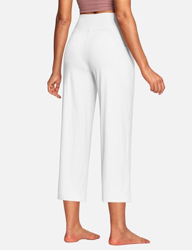 Image of ISEEGZ 15 inch / 18 inch / 21 inch / 25 inch Capri Pants for Women High Waist with Pockets Women's Capris Workout Yoga Pants Loose Straight Leg