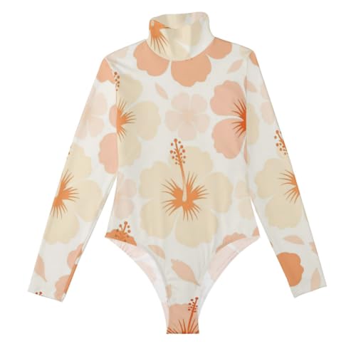 Flores tropicales Y2K en este body de manga larga ideal para noches de verano