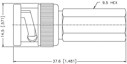 Miniatura 6 de 10 unids RG59 BNC acoplador de compresión Twist-On conectores, cámara de seguridad CCTV BNC macho adaptador de cable coaxial Connectos para cámara