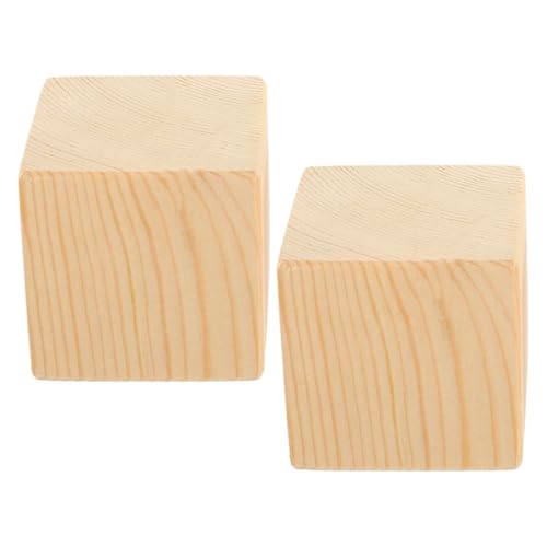 HEALEEP Elevadores de Madera para Muebles 2 Unidades 6 CM Diseño Antideslizante para Patas de Sofá y Cama
