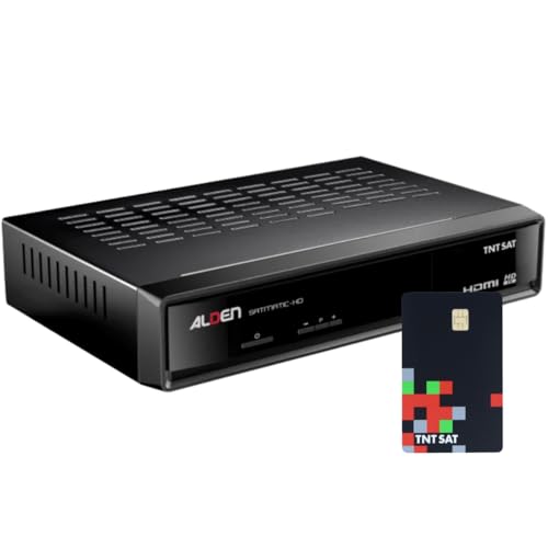 Decodificador satélite TNTSAT HD Astra + tarjeta válida 4 años + cable HDMI