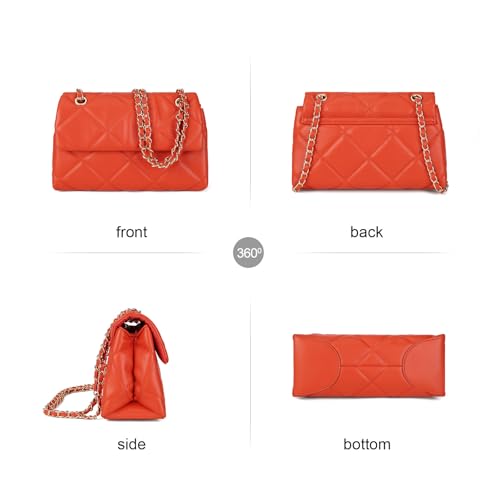 Image of Gladdon Quilted Crossbody Purses for Women Small Ladies Shoulder Bags with Chain Trendy Clutch Purse Cute Designer Bag