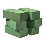 DJSKLDF Spugna per Fiori Schiuma Floreale Verde Quadrata for composizioni Floreali, Blocchi Fai da Te, Supporto for Matrimoni, Fango(3Pcs)