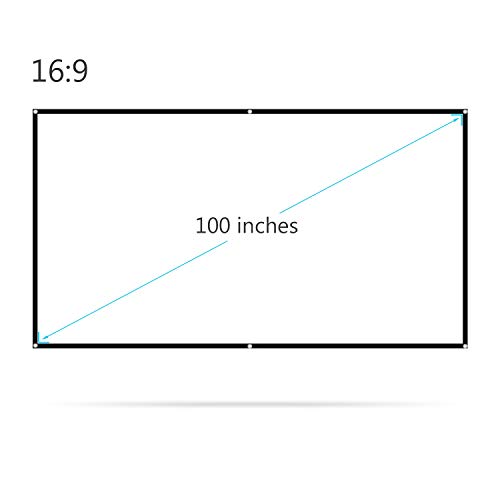 Pantalla para proyector 100" 16:9 portátil plegable miniatura 7