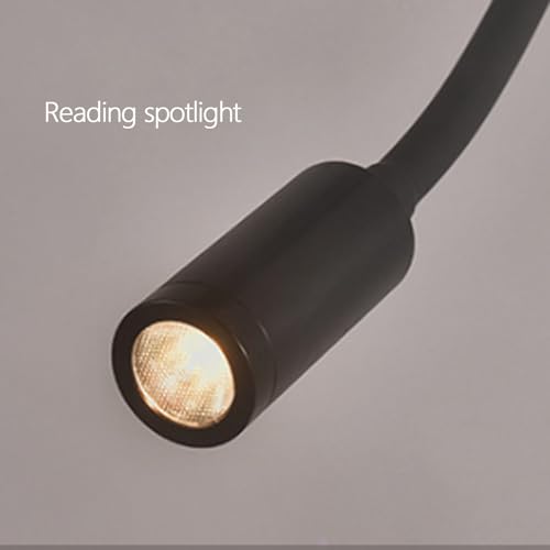 Luz de pared interior regulable en orientación con interruptor para foco de dormitorio 3