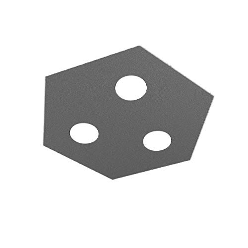 Plafonnier hexagone gris anthracite pour votre salon moderne