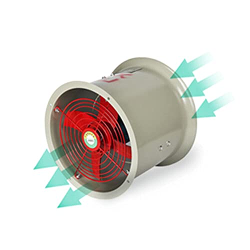 YIPONYT 12' Inline Duct Ventilation Fan, Pipe Spray Booth Paint Fumes Exhaust Fan, Explosion-proof Axial Fan Cylinder for Large Spaces Heating, Ventilation Exhaust Blower