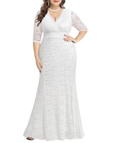 Image of Pinup Fashion Plus Size Formal Evening Dress Wedding Guest Bridal Gowns