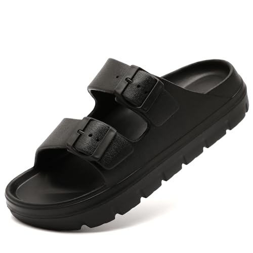 Waysoland Sandalen Damen Sommer,Orthopädische Sandalen Slides für Damen Bequeme Folien Dicke Sohlen flache Pantoletten m...