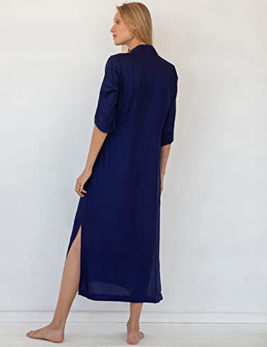 Image of Eddoyee Loose Beach Kaftan Dresses for Women Caftan Swimsuit Cover Up