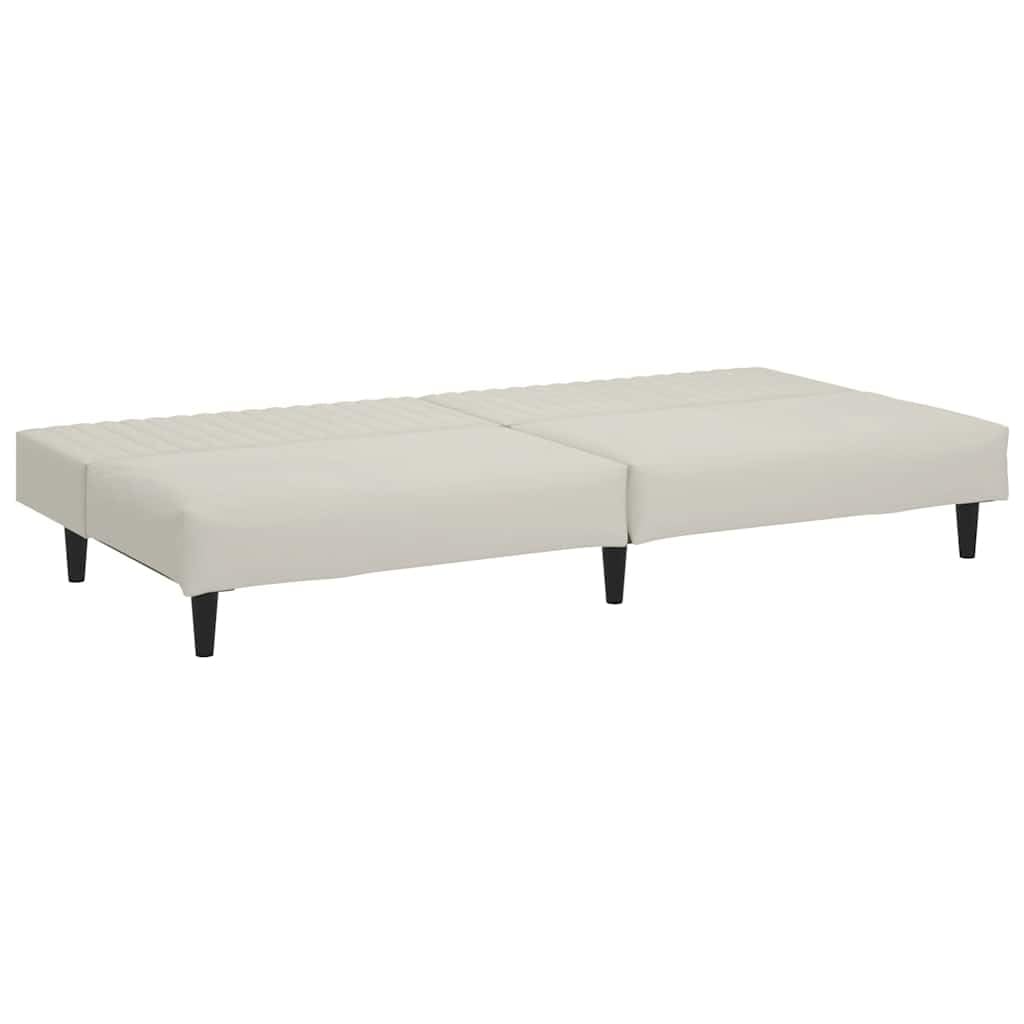 Sofá cama de 2 plazas de terciopelo crema con espacio de almacenamiento, 200 cm, función 2 en 1, cojín cómodo, estructura de madera resistente, para salón, habitación de invitados, salón