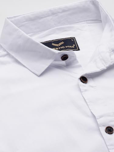 Image of Majestic Man Men Classic Slim Fit Pure Cotton Casual Shirt