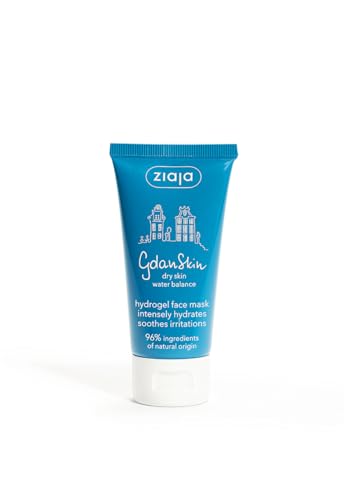 Mascarilla Facial y Corporal Hydrogel GdanSkin Calmante para Piel Seca o Irritada, con Caléndula, Algas, D-Panthenol y Colágeno Marino, 96% Ingredientes Naturales, 50 ml de ZIAJA