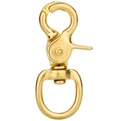 Aowesm Quality Solid Brass 2-3/4" Trigger Snap Hooks 5/8" Swivel Eye For Pet Leashes, Purse Straps And Belting Leathercraft (Pack Of 2) #TOP6