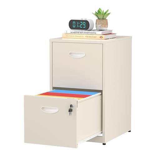 TIMELESS PIECES 2 Drawer File Cabinet with Lock,Small Filing Cabinet