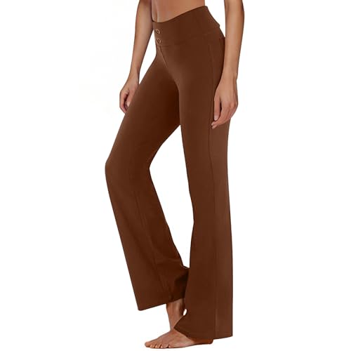 Pantalones Elegantes Mujer Trabajo bolsillo cuerno pequeño Color sólido Pantalón Largo coración botón Cintura2