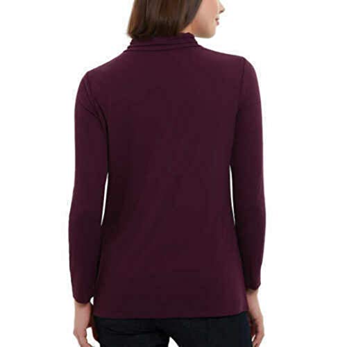 Jones New York Womens Turtleneck Top, Purple, Medium2