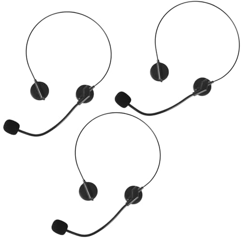 Cakmecwy 3 Pcs Rockstar Costume Accessories Microphone Headset Fake Rock Star Headset Halloween Christmas Anniversary Birthday Themed Party Supplies Makeup Props Hippie Accessories Plastic