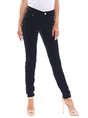 INC Womens Velvet High-Rise Skinny Pants Black 2