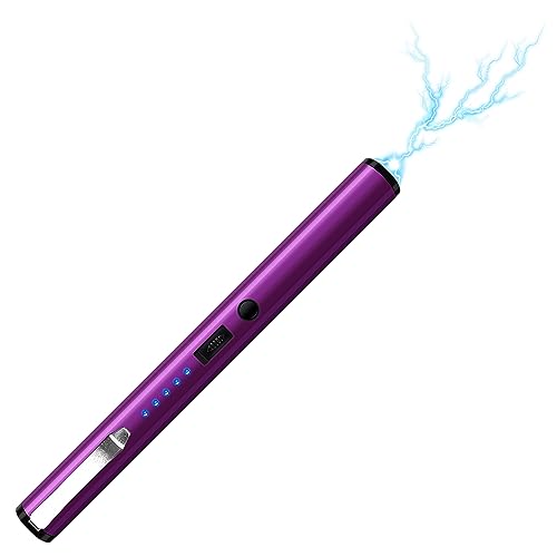 Image of REAX Stun Gun USB Rechargeable Pain Pen Stun Gun Pen Gun Self Defense Powerful Security Pen Battery Indicator Purple