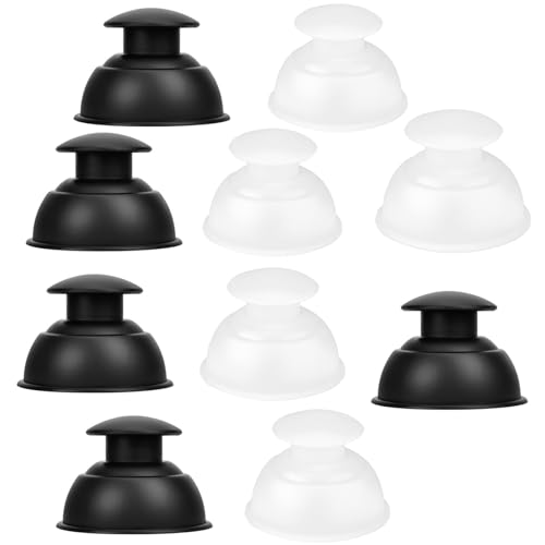 Silicone Cupping Therapy Sets 10pcs,Professional Vacuum Cupping for Myofascial Massage/Joint Pain/Anti Cellulite/Deep Muscle Relief & More(10pcs,Black+White)