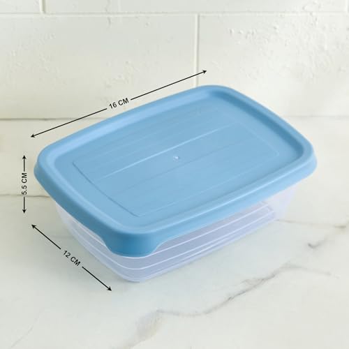 Image of Home Centre |Euphoria Valiant Set of 2 Polypropylene Containers - 600ml|Food Storage|Storage and Containers|Containers and Jars|Blue