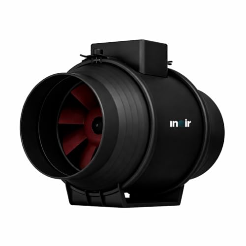Image of INAIR | Mixed Flow Exhaust Fan I INA-MFF-315P I Black | 1750-2200 (m3 /g) Airflow | Silent, Energy Saving, Durable Ventilation Fan | Flexible Adjustment, Long Distance Air Supply IFor bathroom, kitchen