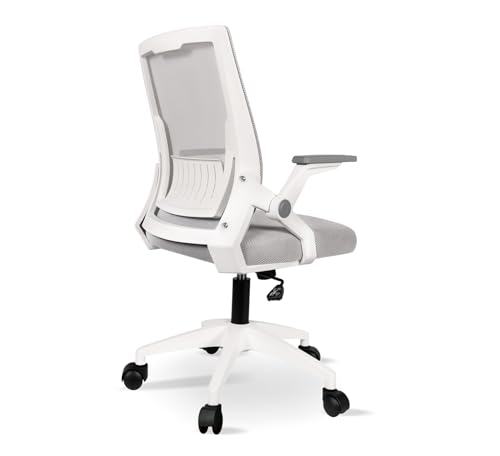 VIDITA Silla ergonómica de Oficina con Respaldo de Malla y reposabrazos,Silla Escritorio Color Gris