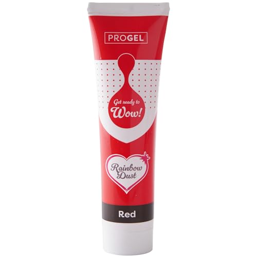 Colorante alimentario profesional Rainbow Dust ProGel, rojo 100g