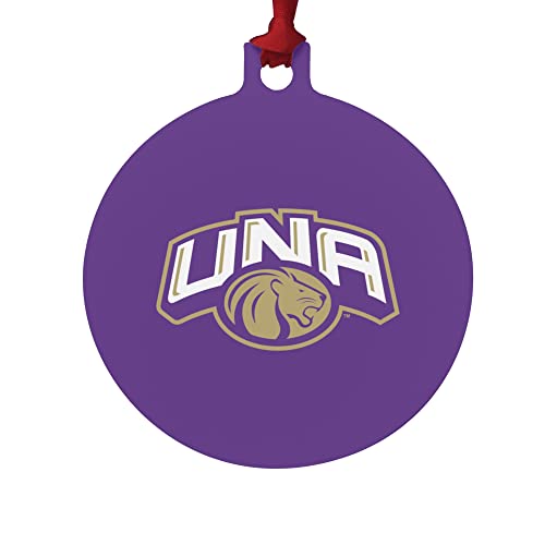 UNA Primary Logo Aluminum Holiday Christmas Tree Ornament - 3.0" (7.6 cm) x 3.37" (8.6 cm)