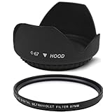 eDealz 67mm Digital Tulip Flower Lens Hood and 67mm UV Filter for Nikon CoolPix P900, P950 Digital Camera