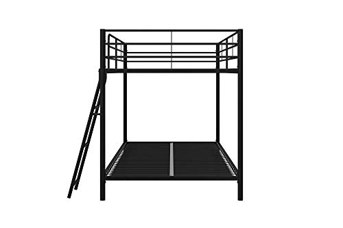 image for DHP Junior Twin, Low Bed for Kids, Black Bunk