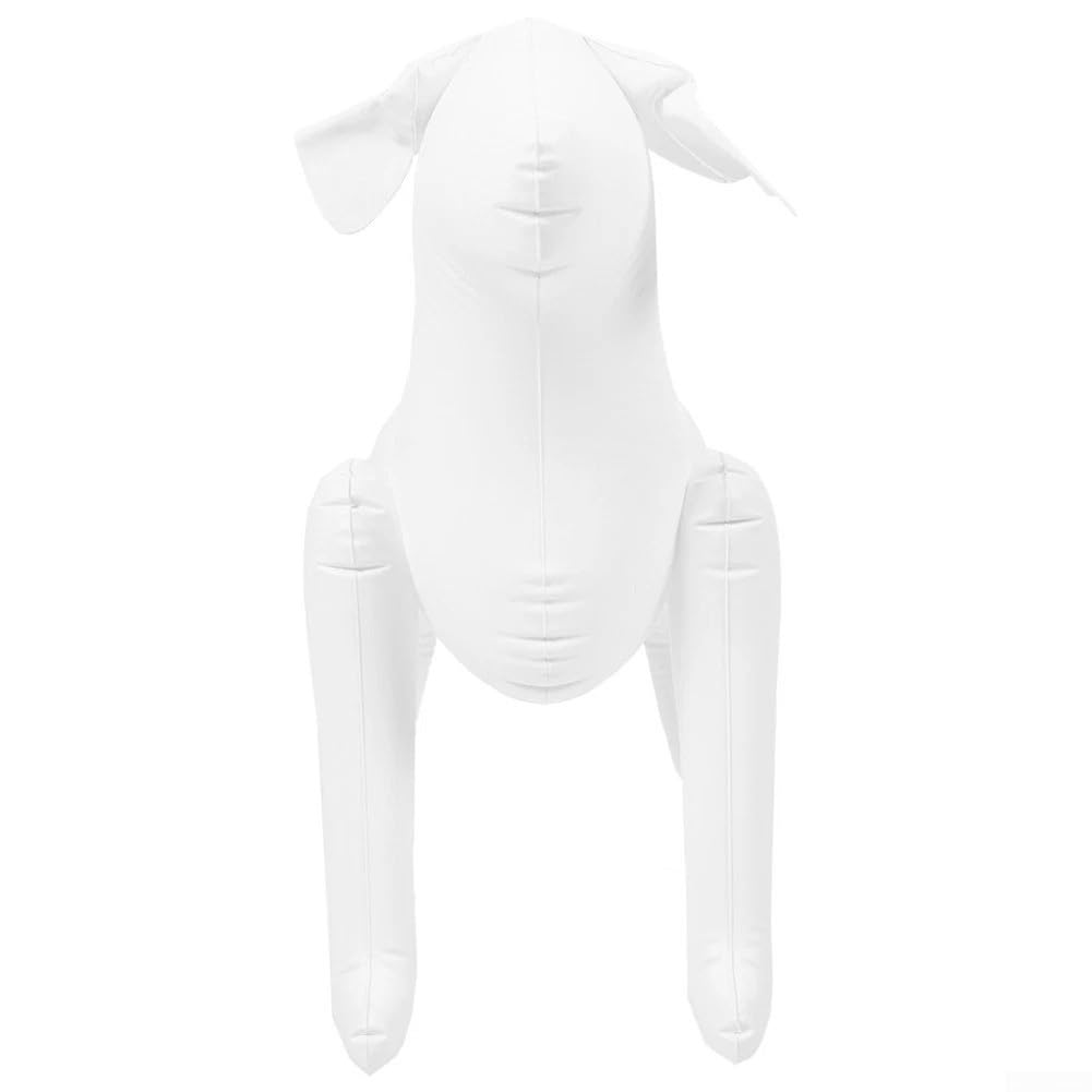 Mannequin Gonflable en PVC pour Animaux de Compagnie, Pieds réglables pour présentation Dynamique de vêtements (Blanc)